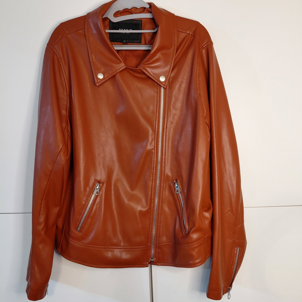 torrid Rust Faux Leather Moto Jacket - Picture 5 of 16